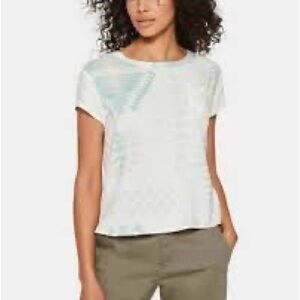 Pendleton White and Light Blue Short Sleeve Tee